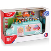 Huanger - Baby Toys Musical Bus Toy for 24+ Months - Blue
